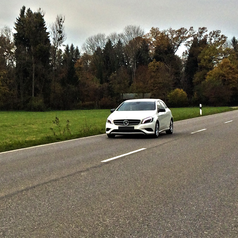 The A 200 from Mercedes in the driving test
